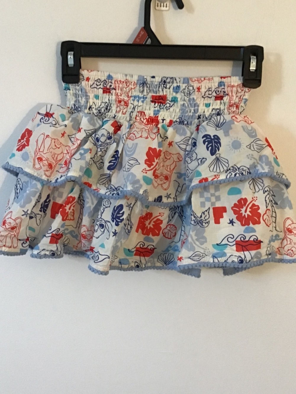 Cat & Jack Disney Stitch Girls Tiered Skirt S(6/7)